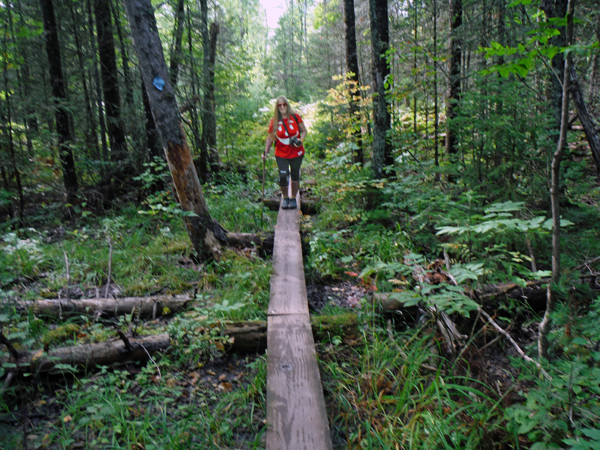 Karen Duquette walks the plank